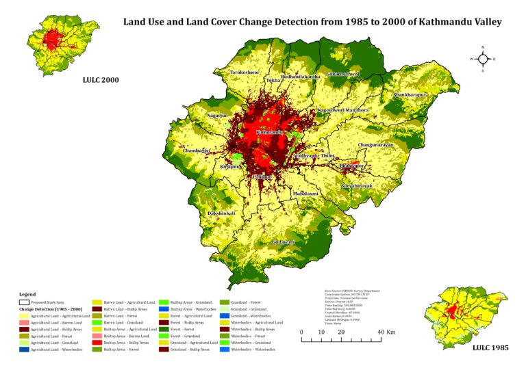 Land Cover Change Detection of Kathmandu Valley: A 15-Year Perspective 1985-2000