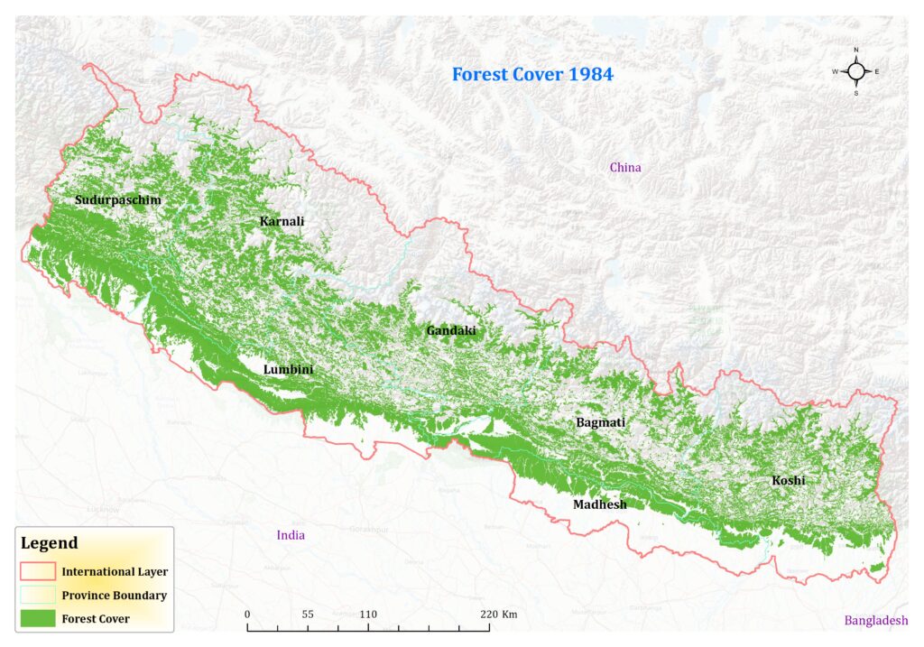 Nepal Forest Cover Analysis 1984 to 2022