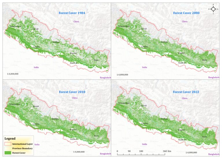 Nepal Forest Cover Analysis 1984 to 2022